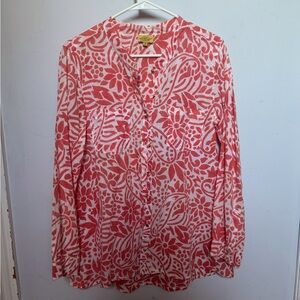 Roberta Roller Rabbit Button Down Top Size Small